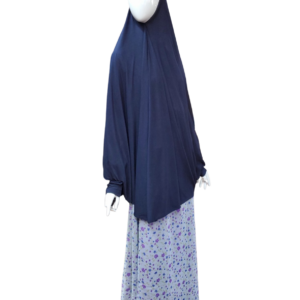 Prayer-Hijab-Khimaar-with-sleeves-navy blue