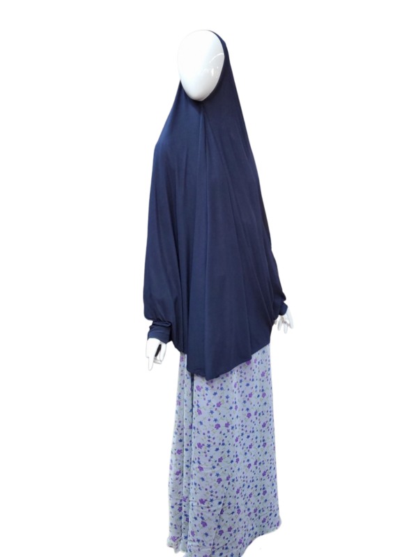 Prayer-Hijab-Khimaar-with-sleeves-navy blue