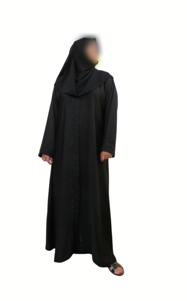 signature rhinestone abaya embroidered