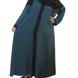 signature rhinestone abaya embroidered