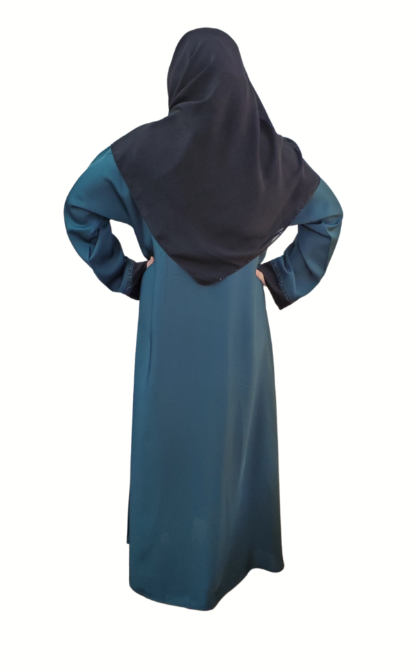 signature rhinestone abaya embroidered