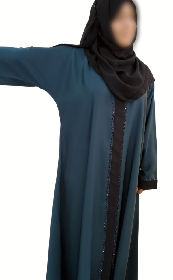 signature rhinestone abaya embroidered