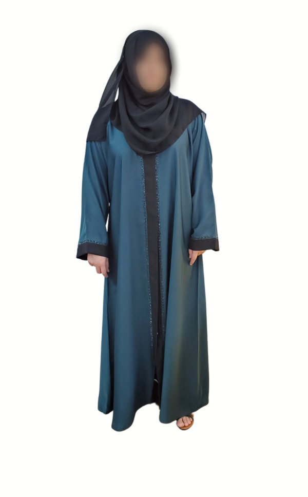 signature rhinestone abaya embroidered