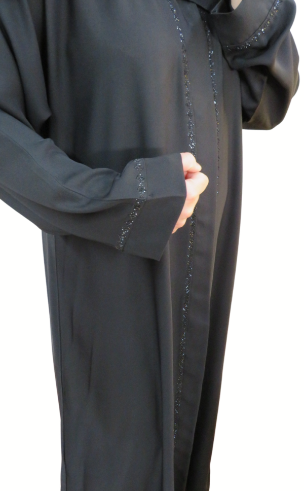 signature rhinestone abaya embroidered